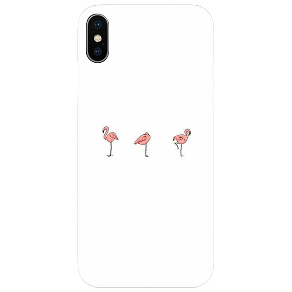 Husa iPhone X 3 Flamingos